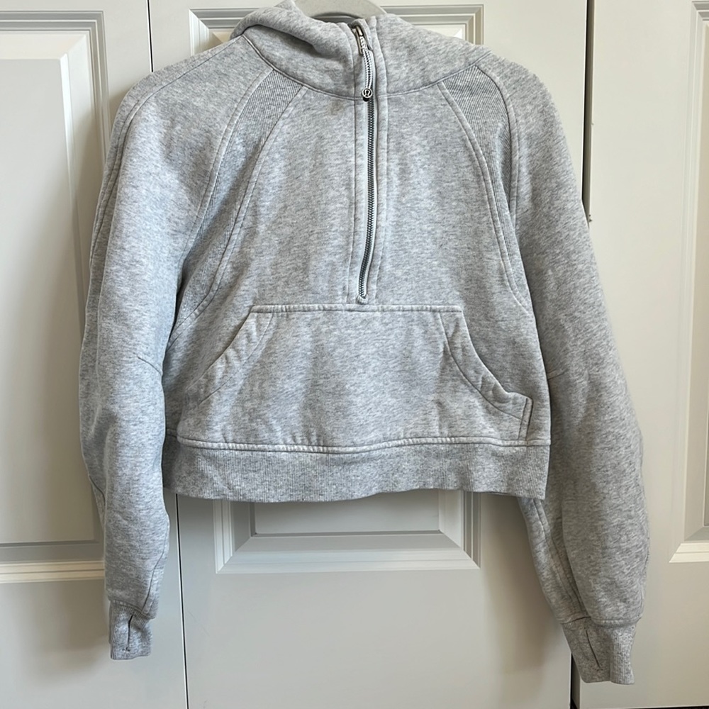 Scuba oversized half zip hoodie